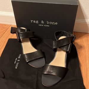 NEW Rag & Bone Damien Leather Wedge Sandal